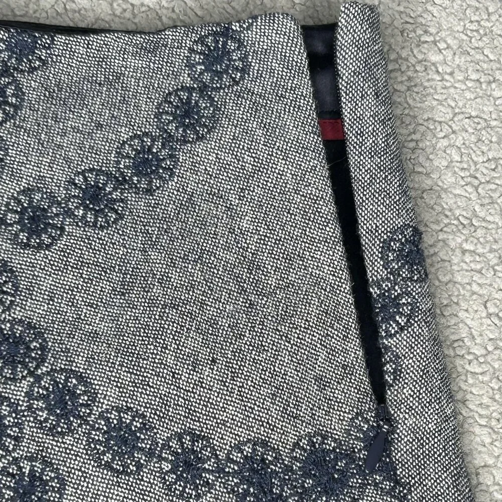 Boden Skirt Womens 6R Wool Blend Full A Line Embroidered Circles Classic